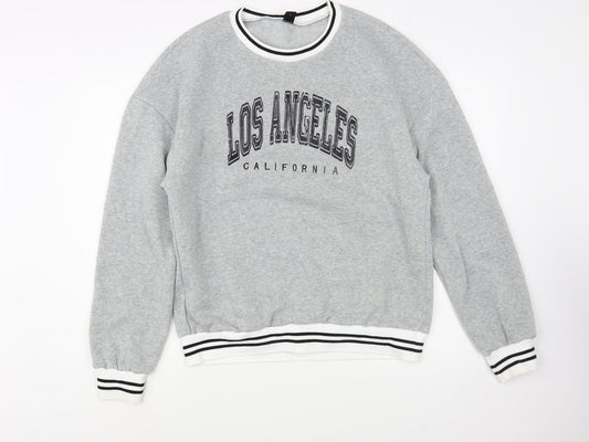 SheIn Womens Grey  Polyester Pullover Sweatshirt Size S  Pullover - Los Angeles
