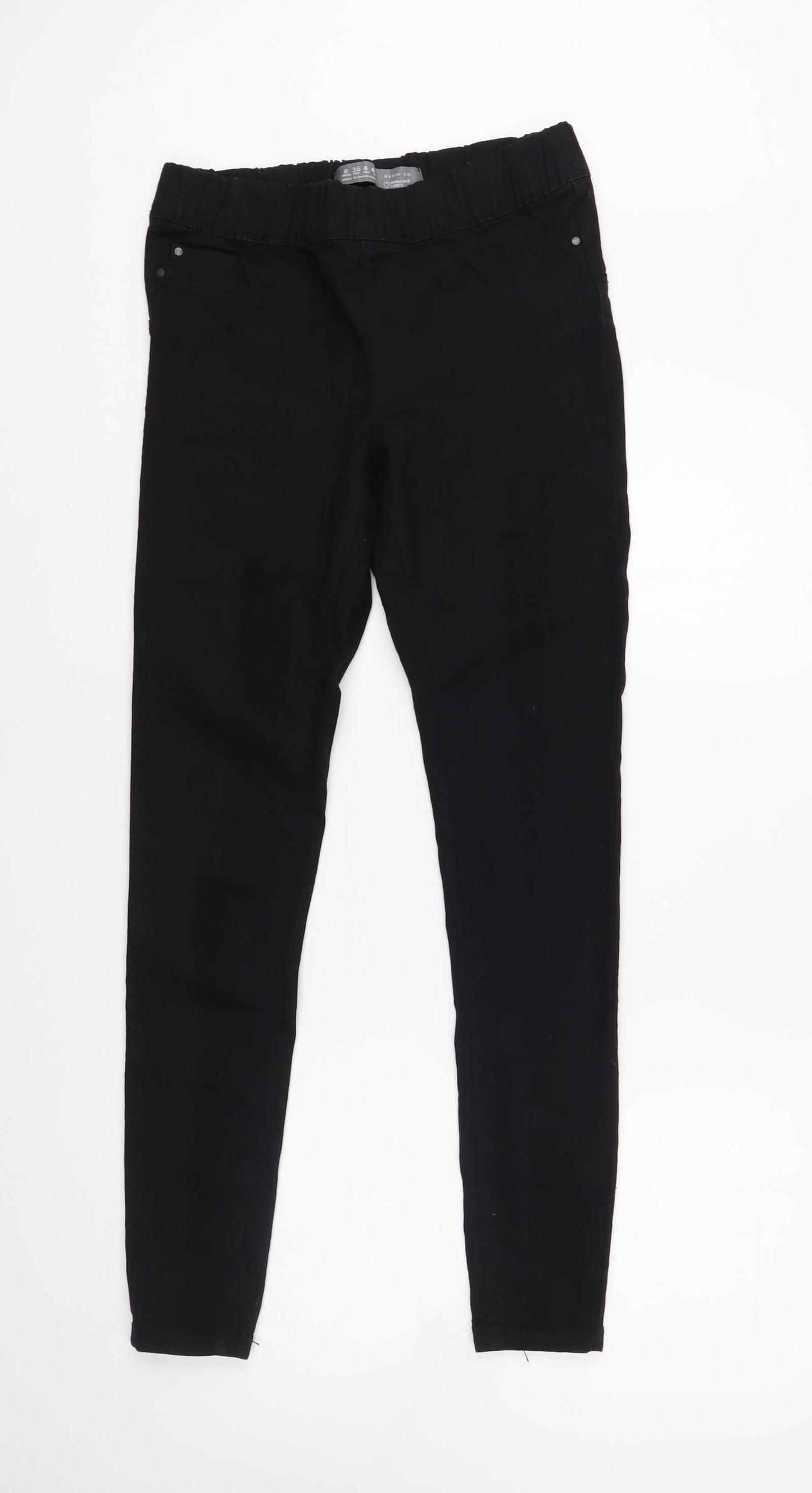 Denim Co. Womens Black  Cotton Jegging Jeans Size 8 L30 in Regular