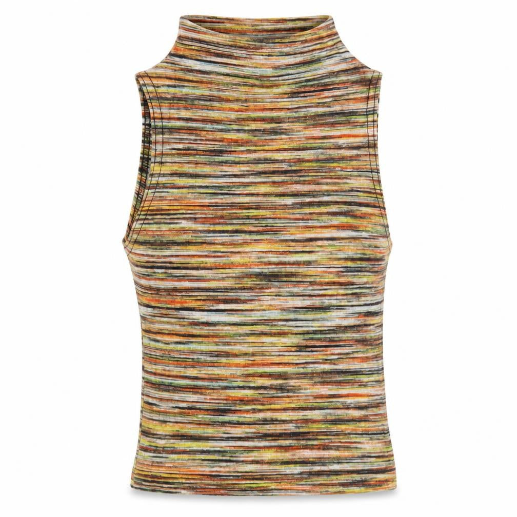 Vivichi Womens Multicoloured Striped Polyester Basic Tank Size 8 Mock Neck