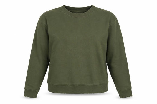 Miss Selfridge Womens Green  Cotton Pullover Sweatshirt Size 8  Pullover