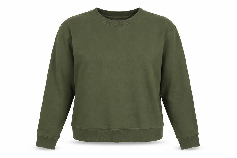 Miss Selfridge Womens Green  Cotton Pullover Sweatshirt Size 8  Pullover