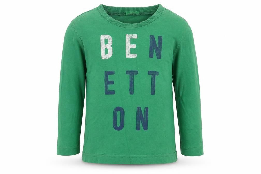 United Colors of Benetton Boys Green  Cashgora Basic Casual Size 2 Years Crew Neck Pullover