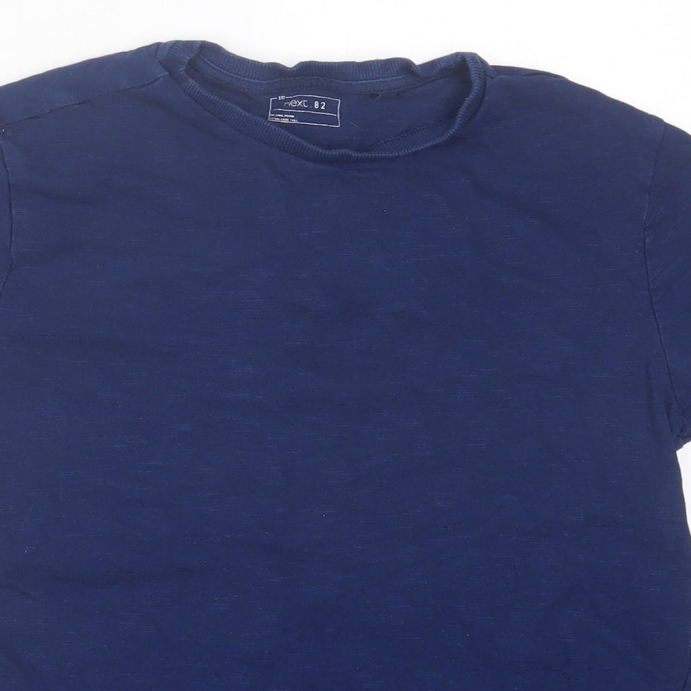 NEXT Boys Blue  Cotton Basic T-Shirt Size 11 Years Crew Neck Pullover