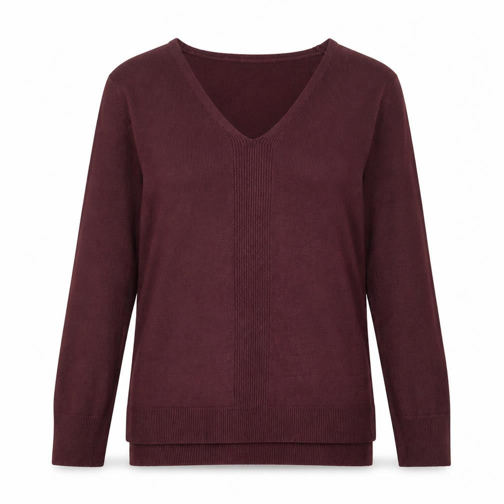 Primark Womens Purple V-Neck  Acrylic Pullover Jumper Size XS