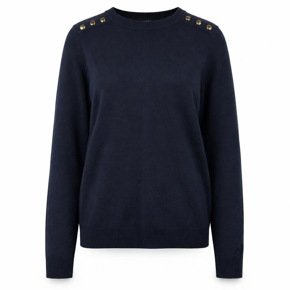 Atmosphere Womens Blue Crew Neck  Acrylic Pullover Jumper Size 8