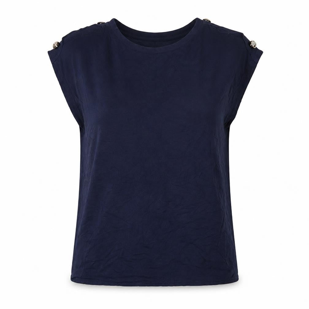 Dorothy Perkins Womens Blue  Viscose Basic T-Shirt Size M Crew Neck