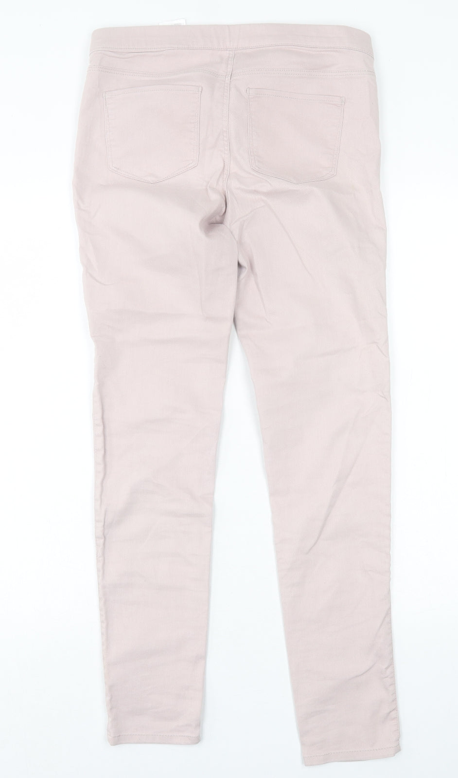 H&M Womens Pink  Cotton Jegging Trousers Size 10 L29 in Regular