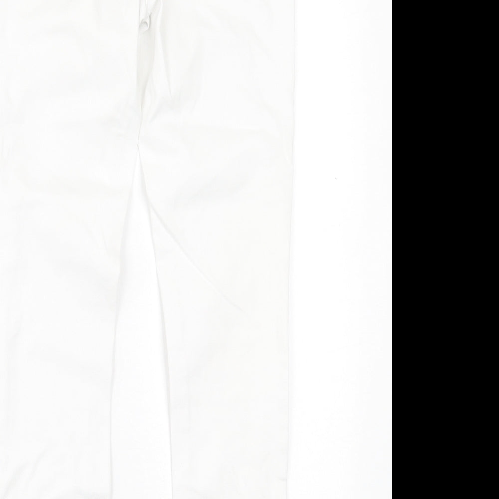 Dunnes Stores Womens White  Cotton Skinny Jeans Size 10 L26 in Regular Button
