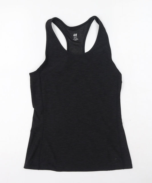 H&M Womens Grey  Polyester Camisole Tank Size S Round Neck