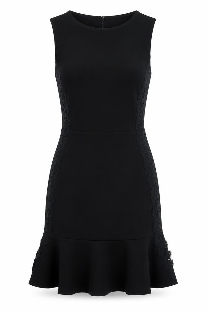 Red Herring Womens Black  Polyester Fit & Flare  Size 10  Round Neck
