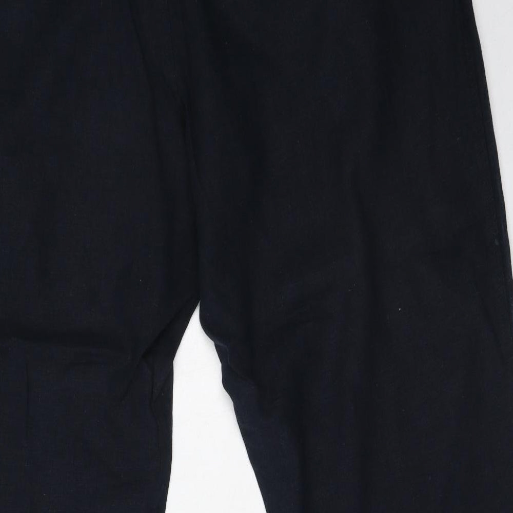 Marks and Spencer Womens Blue  Linen Trousers  Size 38 in L22 in Regular