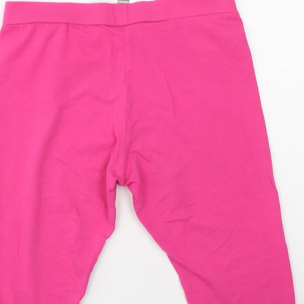 Dunnes Stores Womens Pink  Cotton Cropped Leggings Size S L20 in