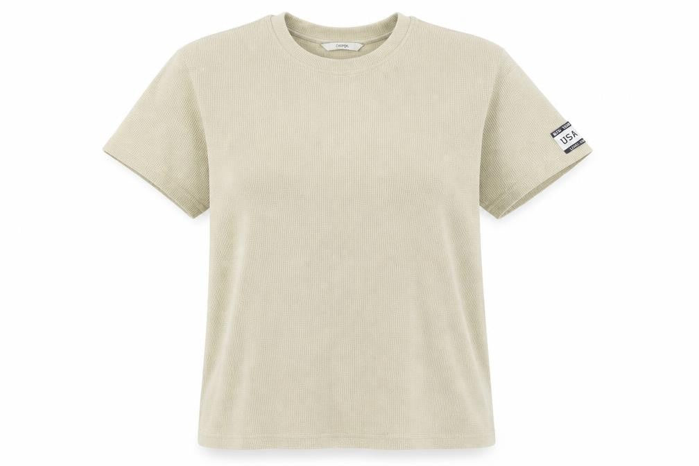 George  Womens Green  Polyester Basic T-Shirt Size M Round Neck