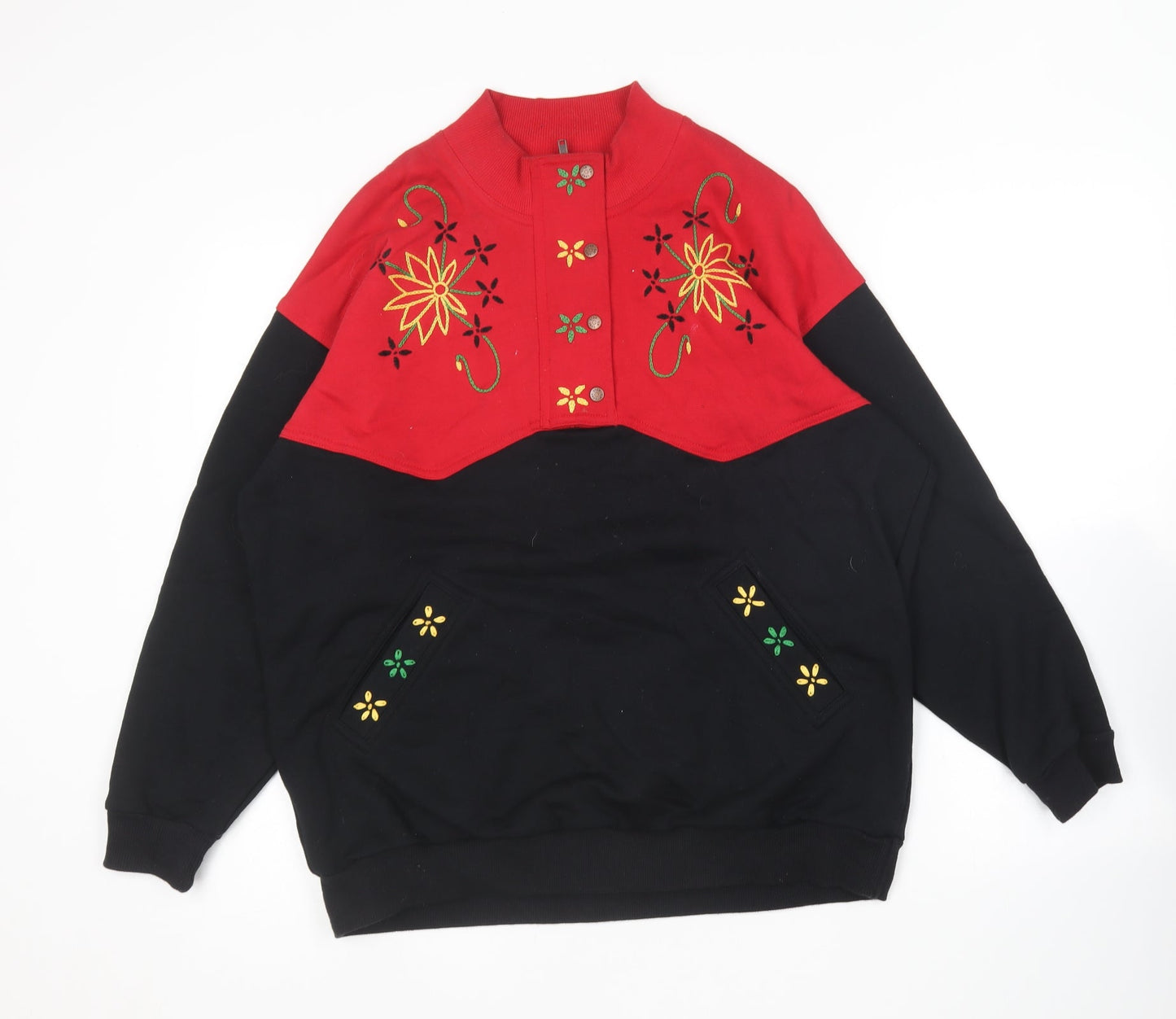 Marks and Spencer Womens Multicoloured Collared  Cotton Pullover Jumper Size 12