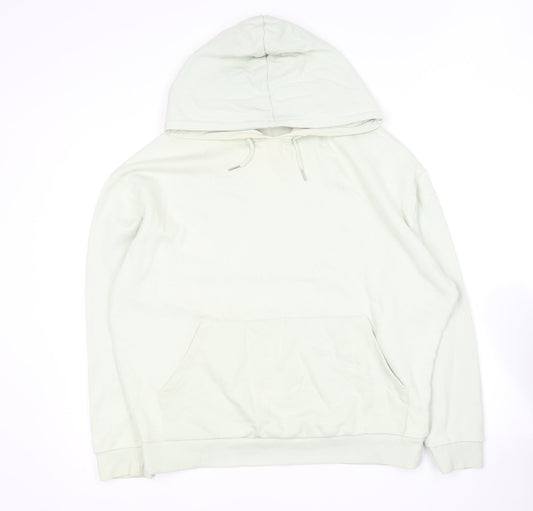 ASOS Womens Green  Cotton Pullover Hoodie Size M