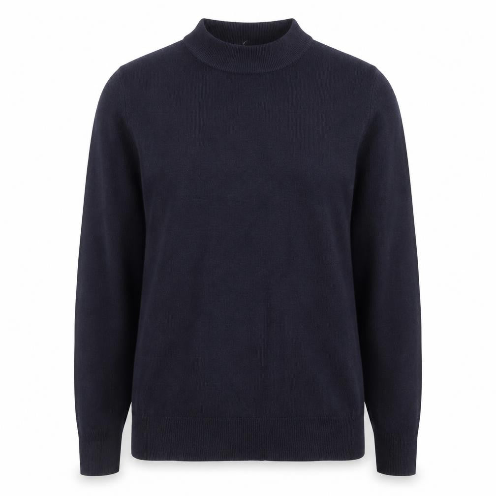Bonmarché Womens Blue Crew Neck Acrylic Pullover Jumper Size 12