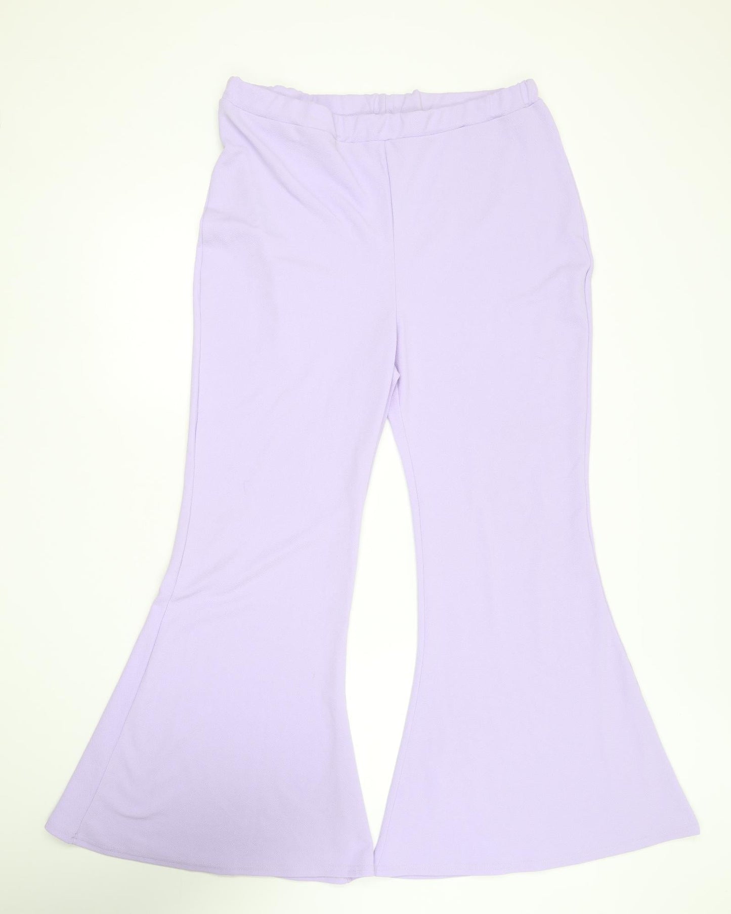 Boohoo Womens Purple  Polyester Trousers  Size 20 L28.5 in Regular