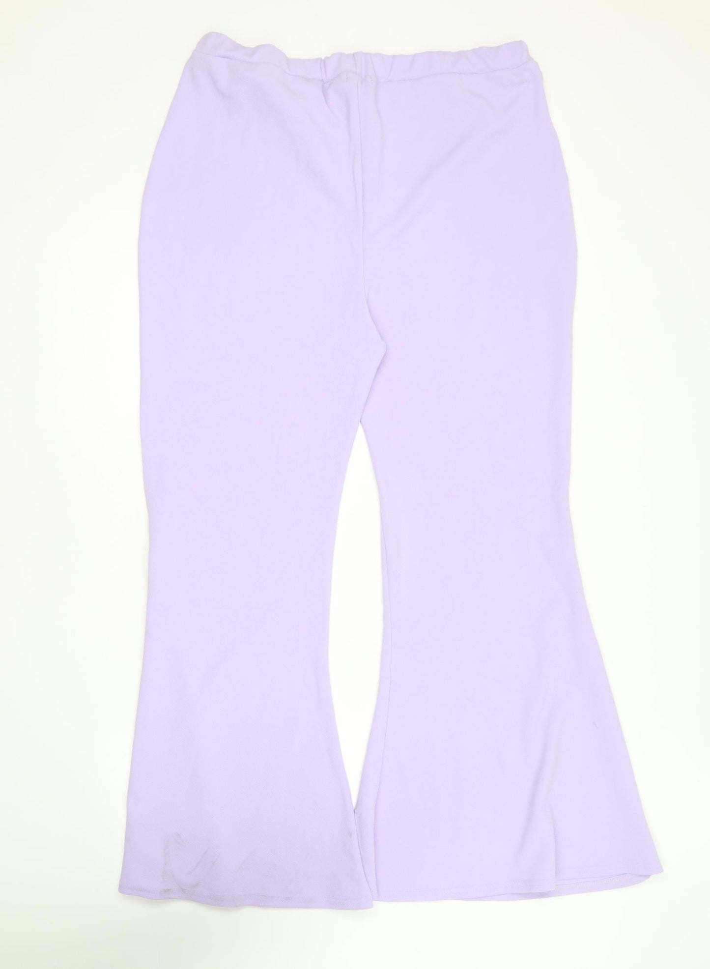 Boohoo Womens Purple  Polyester Trousers  Size 20 L28.5 in Regular