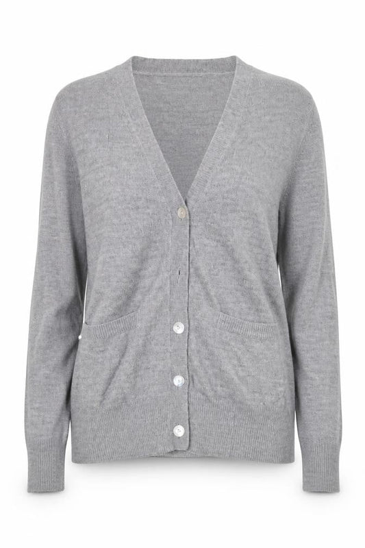 Atmosphere Womens Grey V-Neck  Acrylic Cardigan Jumper Size 10