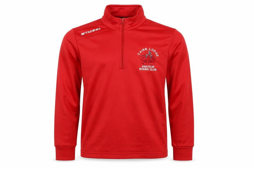 Stanno Boys Red  Polyester Pullover Sweatshirt Size 10 Years  Zip - Boxing Club