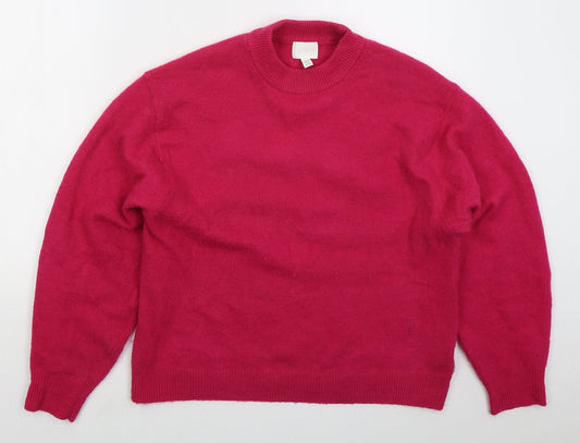 H&M Womens Orange Crew Neck  Polyester Pullover Jumper Size XS