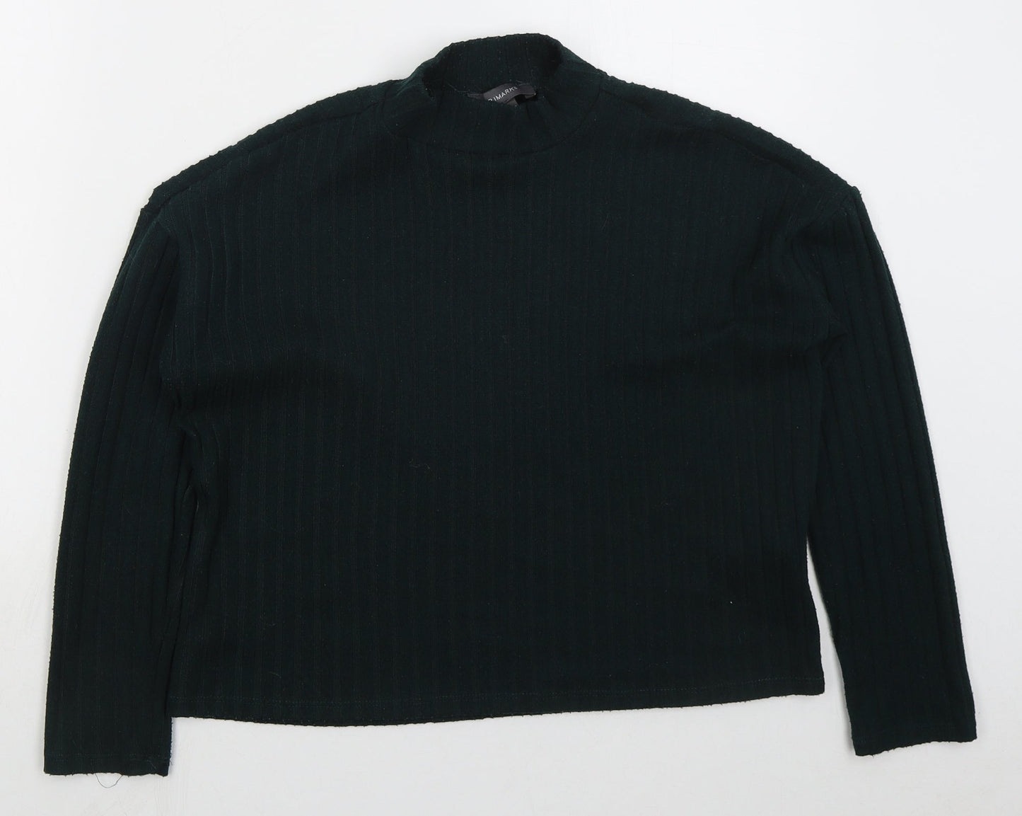 Primark Womens Green Mock Neck  Polyester Pullover Jumper Size 6