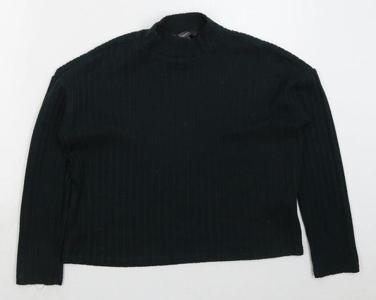 Primark Womens Green Mock Neck  Polyester Pullover Jumper Size 6
