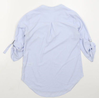 Preloved Atmosphere Womens Blue  Polyester Basic Blouse Size 6 V-Neck - Back