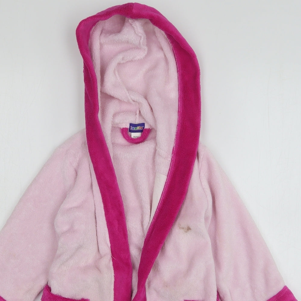 Lupilu Girls Pink Solid Polyester Kimono Gown Size 18-24 Months