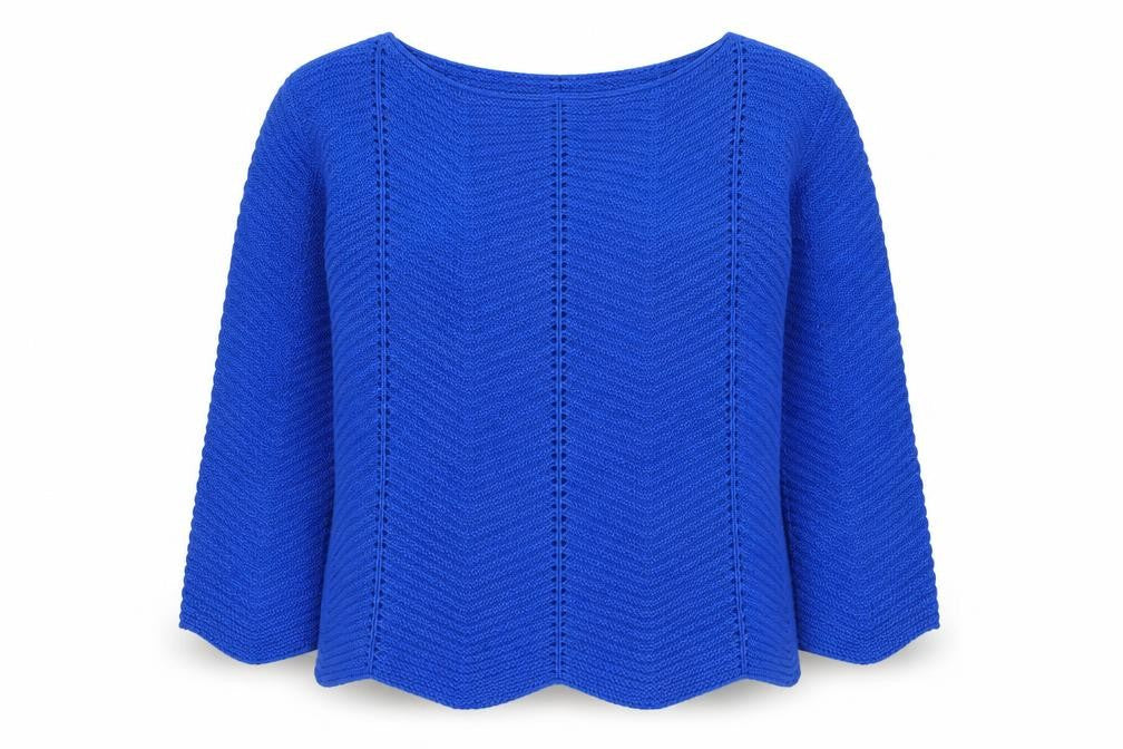 Lyza Fashion  Womens Blue Round Neck  Acrylic Pullover Jumper Size S
