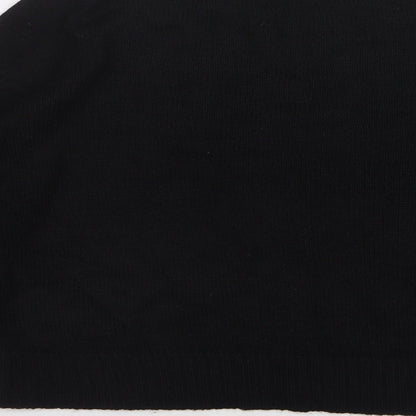 H&M Womens Black Round Neck  Acrylic Pullover Jumper Size L