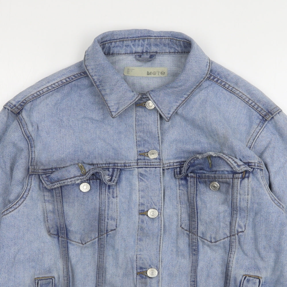 Topshop Womens Blue   Jacket  Size 10  Button