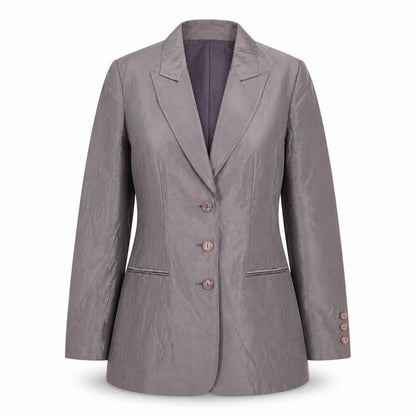 Gina  Womens Silver  Acetate Jacket Suit Jacket Size 10