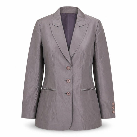 Gina  Womens Silver  Acetate Jacket Suit Jacket Size 10