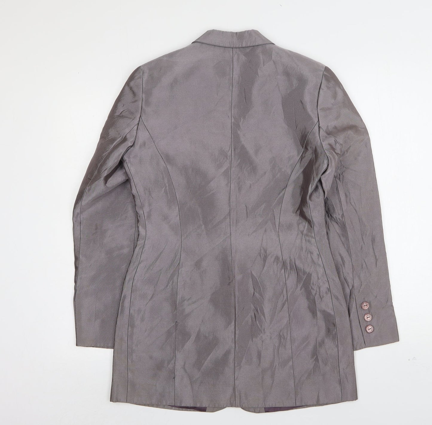Gina  Womens Silver  Acetate Jacket Suit Jacket Size 10
