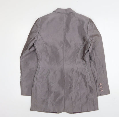 Gina  Womens Silver  Acetate Jacket Suit Jacket Size 10