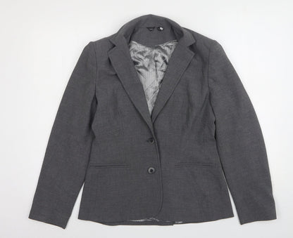 F&F Womens Grey  Polyester Jacket Suit Jacket Size 10