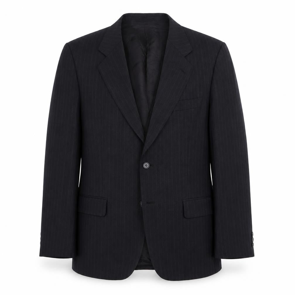 Marks & Spencer Mens Grey Striped Wool Jacket Suit Jacket Size 38