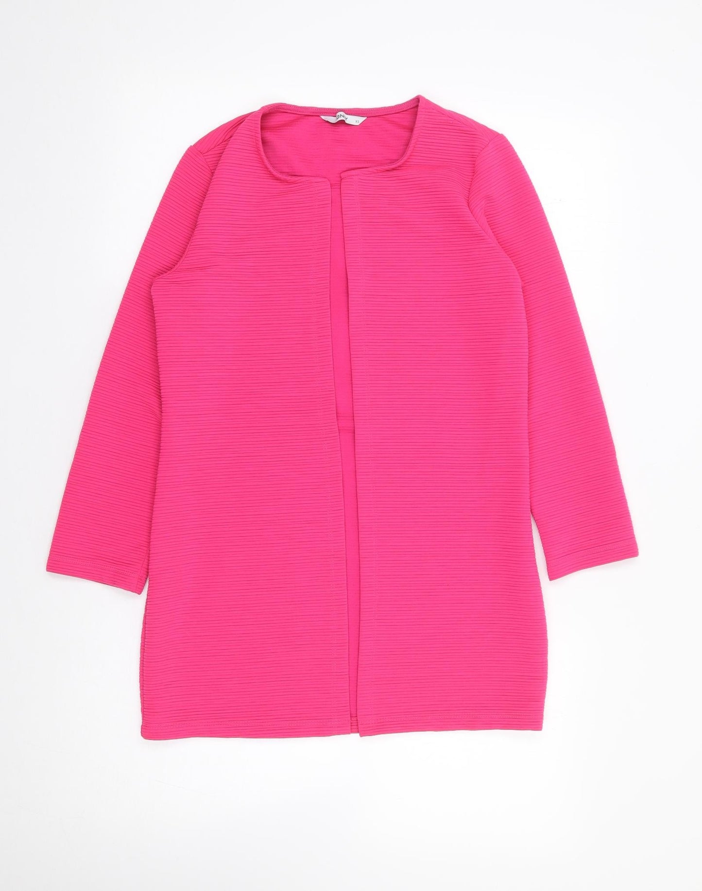 Only  Womens Pink Round Neck  Polyester Cardigan Jumper Size XS