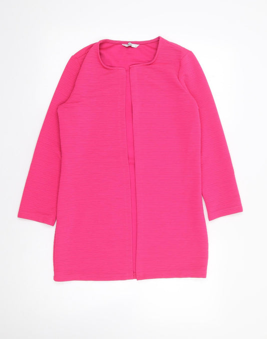 Only  Womens Pink Round Neck  Polyester Cardigan Jumper Size XS