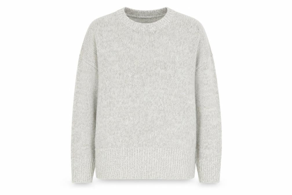 New Look  Womens Grey Round Neck  Acrylic Pullover Jumper Size M