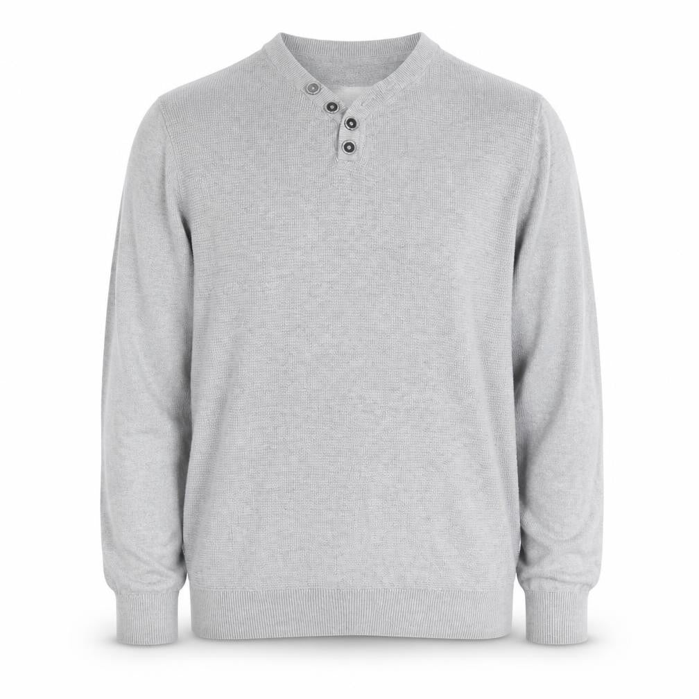 George Mens Grey Crew Neck  Cotton Pullover Jumper Size L