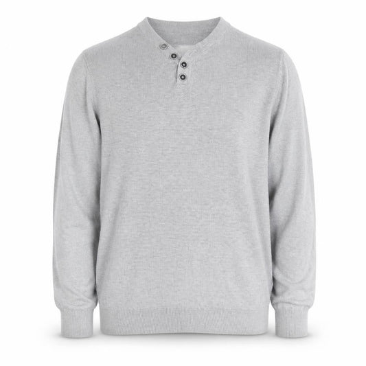 George Mens Grey Crew Neck  Cotton Pullover Jumper Size L