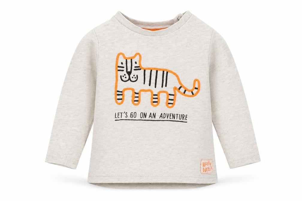 F&F Boys Beige  100% Cotton Basic T-Shirt Size 9-12 Months Round Neck Pullover