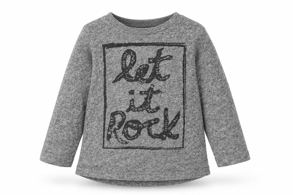 Dunnes Stores Boys Grey  Cotton Basic T-Shirt Size 12-18 Months Round Neck Pullover