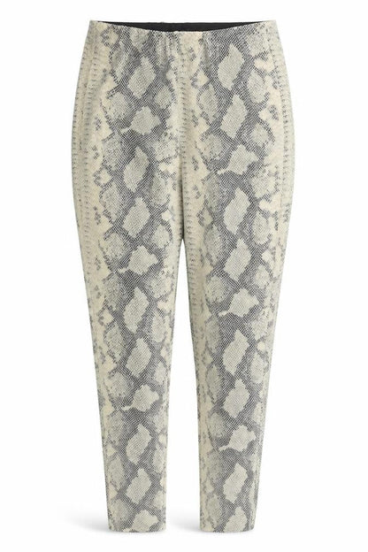 Vero Moda Womens Beige Animal Print Polyester Jogger Trousers Size 8 L29 in Regular