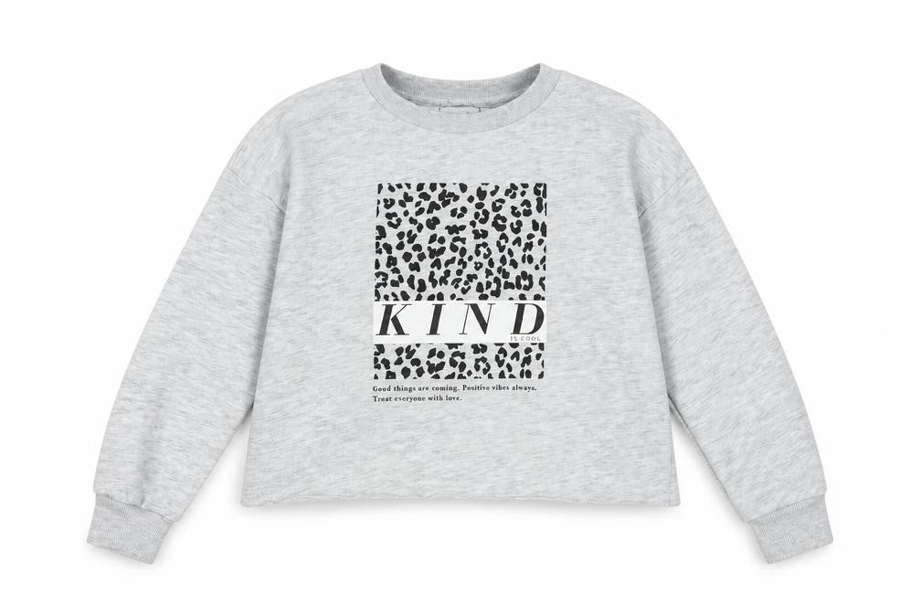 George Girls Grey  Cotton Pullover Sweatshirt Size 7-8 Years   - Kind