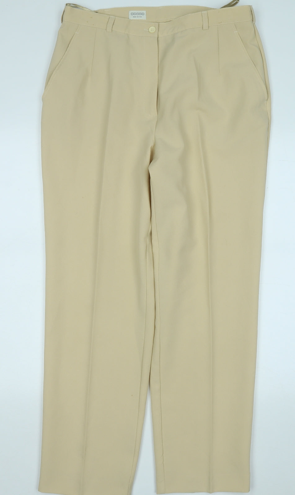 canda Womens Beige  Polyester Trousers  Size 20 L28 in Regular