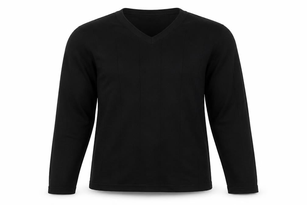 NEXT Mens Black V-Neck  Acrylic Pullover Jumper Size S