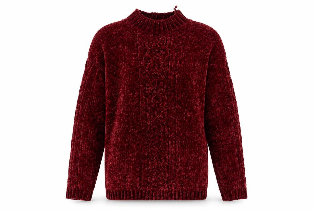 Peacocks Womens Red Mock Neck  Polyester Pullover Jumper Size S